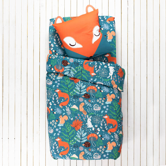 Bedlinnen voor kinderen, Champy, in biologisch katoen(**) (blauw)