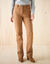 Bootcut broek, opgestikte zakken (karamel)