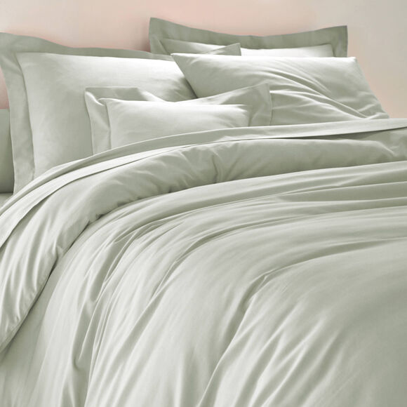 Linge de lit uni - polyester-coton 57 fils/cm&sup2; (gris perle)