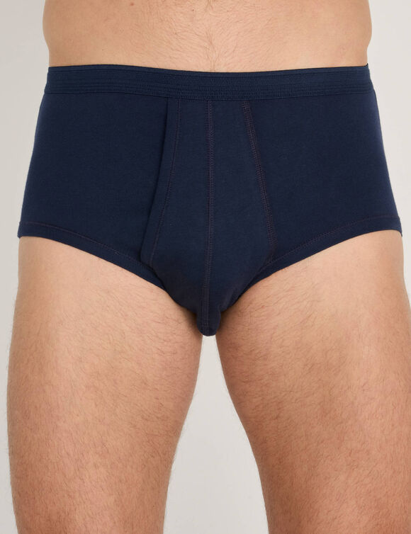 Slip ouvert taille haute - lot de 2 (marine)
