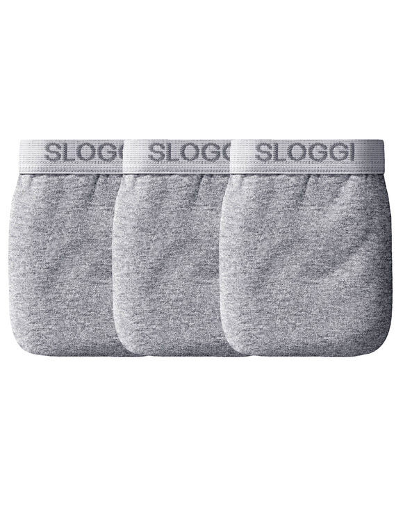 Gesloten midislip - set van 3 (chiné grijs)