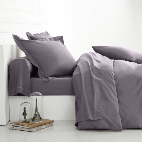 Linge de lit uni polyester-coton Colombine (anthracite)