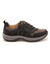 Leren wandelschoenen met rits en veters, grote breedte (marine / grijs)