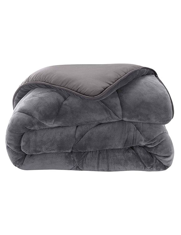 Couette synthétique double face 350 g/m² (gris)
