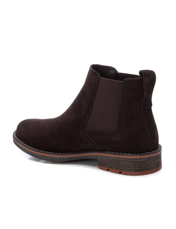 Chelsea boots met leren bovenwerk (bruin)