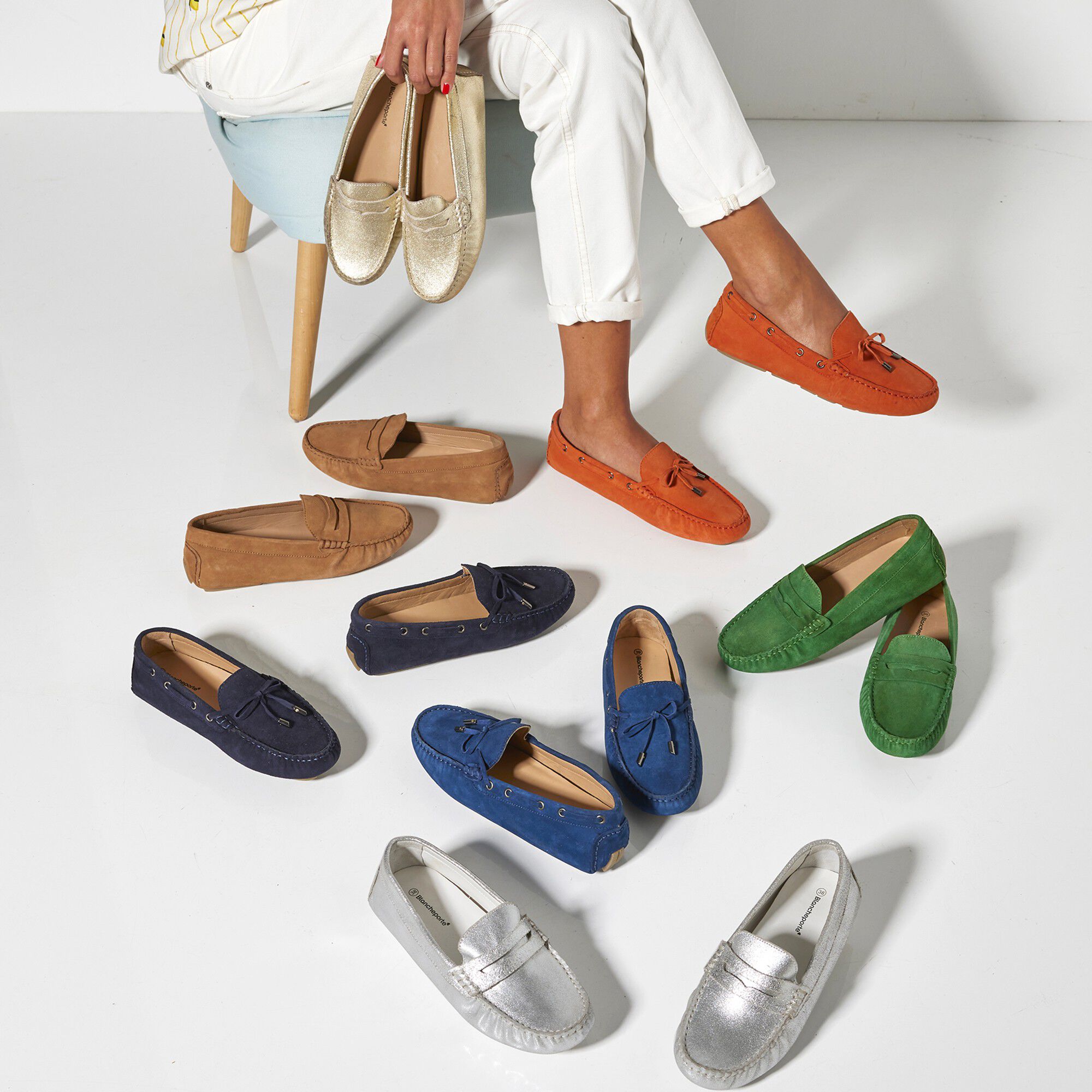 Mocassin femme sales cuir souple
