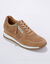 Sneakers met ritssluiting van soepel leer met zool van twee materialen (beige)