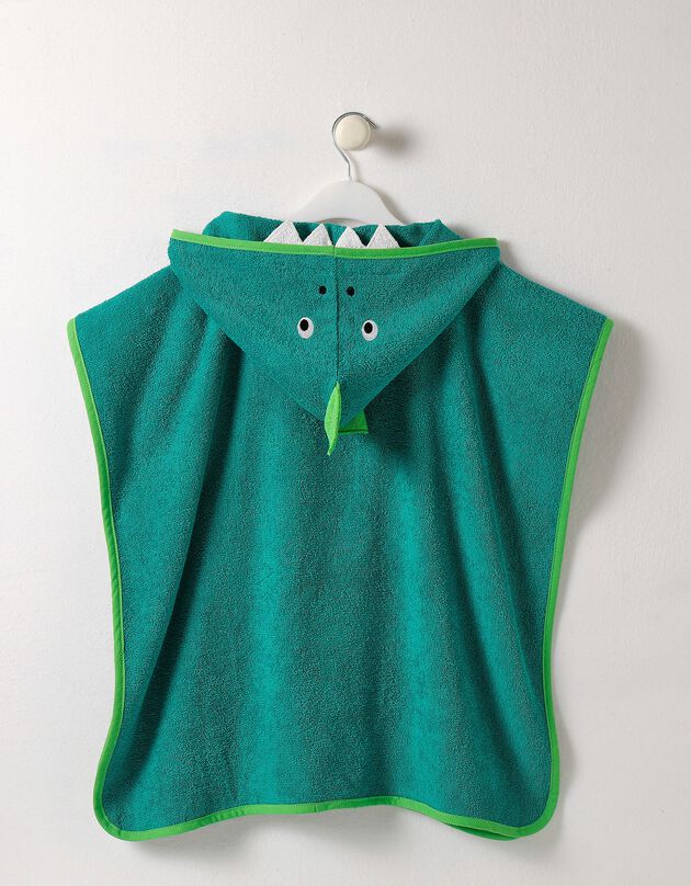 Badponcho voor kinderen, Dinosaurus (groen)