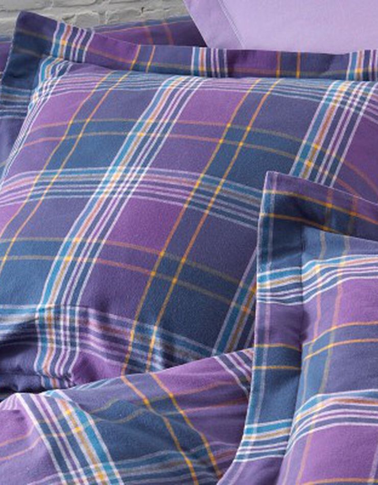 Bedlinnen in flanel Scott, ingeweven motieven, aubergine Bedlinnen in flanel Scott, ingeweven motieven, aubergine, hi-res image number 3