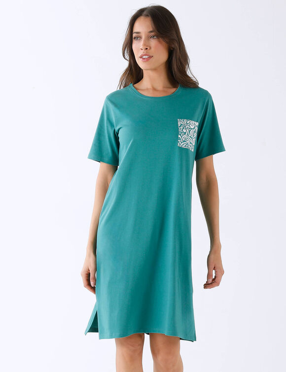 Chemise de nuit Montego  (vert / &eacute;cru)