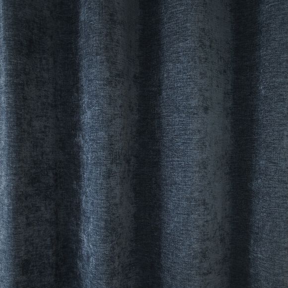 Gordijn met chenille-effect (marine)