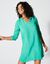Effen strandtuniek met 3/4-mouwen (groen)