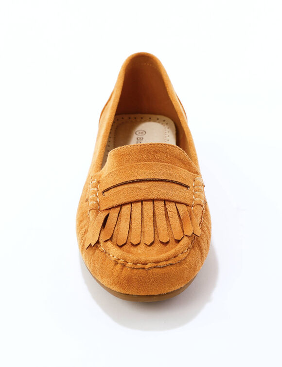 Mocassins souples textile microfibre (beige fonc&eacute;)