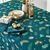 Nappe imprim&eacute;e feuillage dor&eacute; (vert / dor&eacute;)