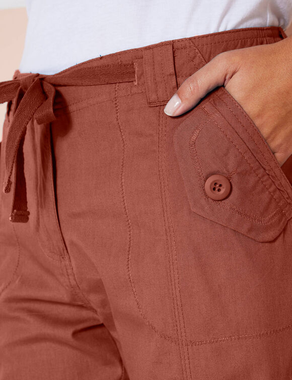 Pantalon battle retroussable (terracotta)