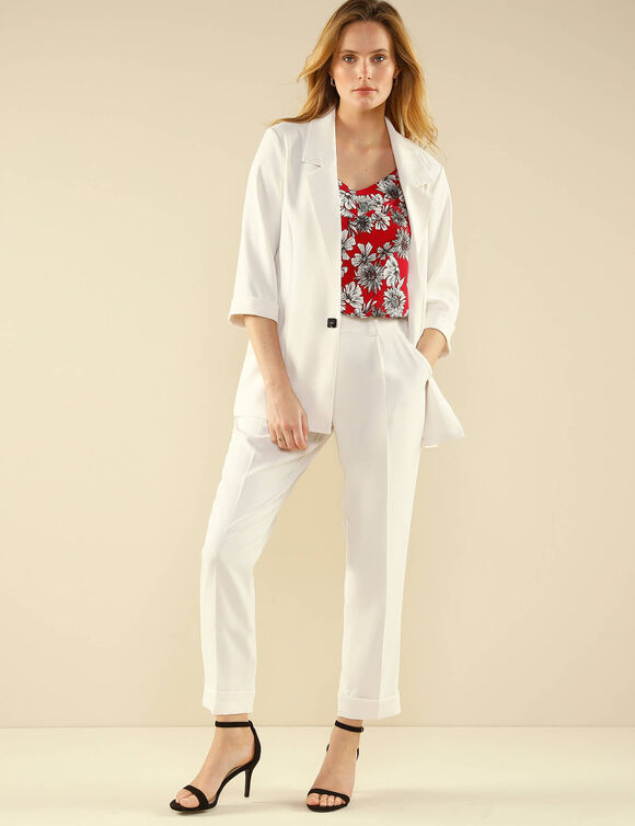 Pantalon 7/8ème fuselé fluide (écru)