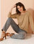 Pull col bateau manches 3/4 (beige)