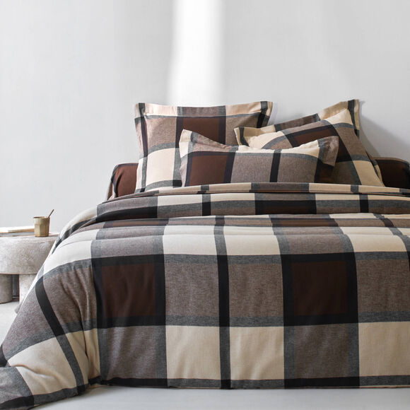 Scott-beddengoed - geverfde flanellen stof 160 g/m&sup2; (chocolade)