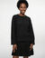 Pull trap&egrave;ze &agrave; coutures apparentes, manches larges raglan (noir)