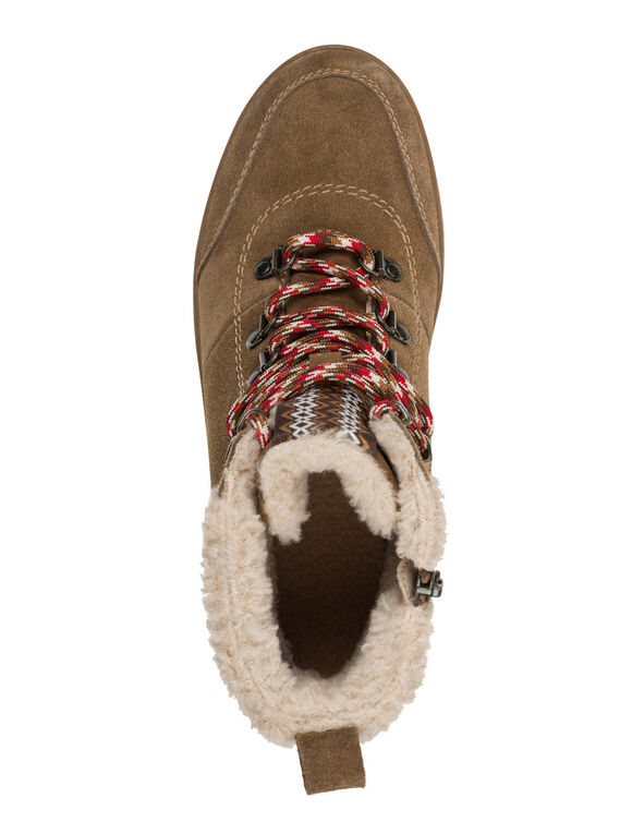 Boots à lacets cuir caramel largeur confort (karamel)