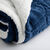 Fleece-plaid met reli&euml;f, voelt aan als pluche (marineblauw)