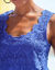 Jurk met macramé frontje (blauw)