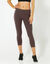 Legging 3/4 maille taille &eacute;lastiqu&eacute;e (chocolat)