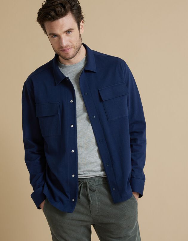 Chemise en jersey lourd (marine)