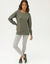 Sweater in molton, tunieklengte (kaki)