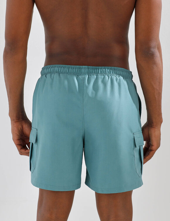 Short de bain cargo (bleu vert)