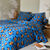 Linge de lit Pedro en polycoton imprimé peau de bête (bleu)