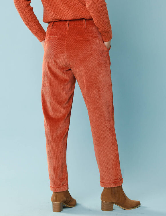 Pantalon 7/8ème en velours, Spécial Petites (paprika)