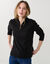 Pull col camionneur zipp&eacute;, maille moelleuse (noir)
