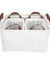 Panier de rangement tissu côtelé - lot de 3 (blanc)