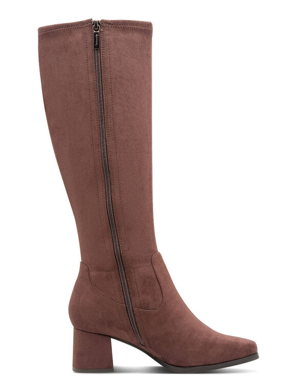 Comfortabele boots met sleehak - bruin (bruin)