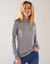 T-shirt met opstaande hals en lange mouwen (grijs)