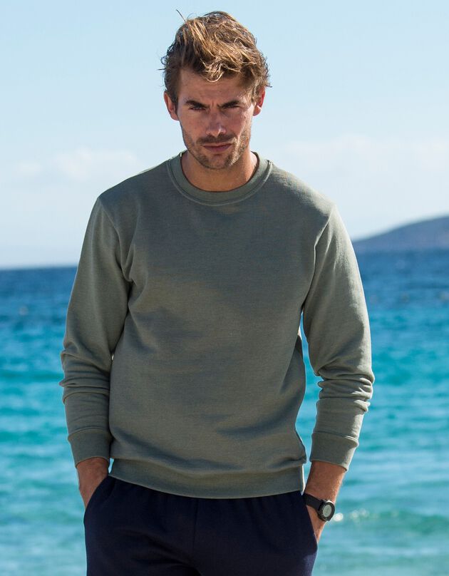 Sweat molleton col rond (tilleul)