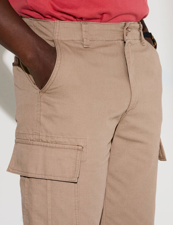 Pantalon battle en toile coton (sable)