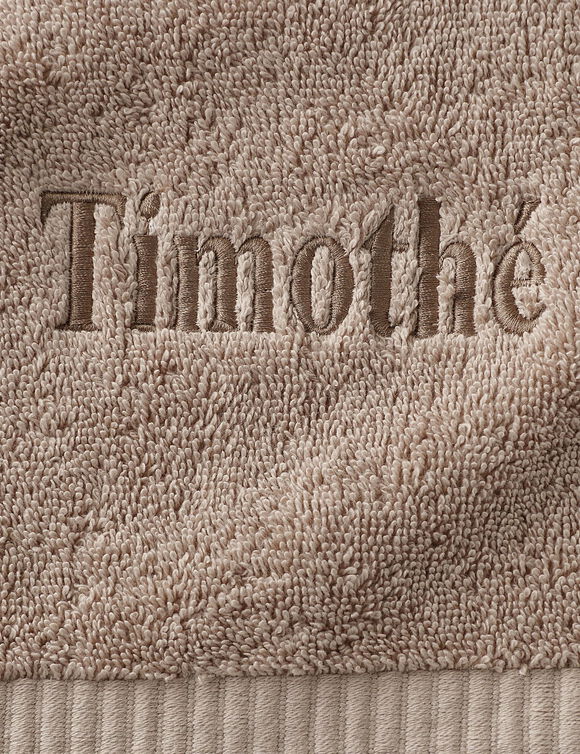 Collection serviettes de bain 640 g/m2 personnalisables confort extra moelleux (noisette)