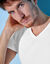 T-shirt met V-hals - herenondergoed, set van 6 (wit)
