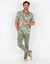 Shirt met korte mouwen (kaki / ecru)