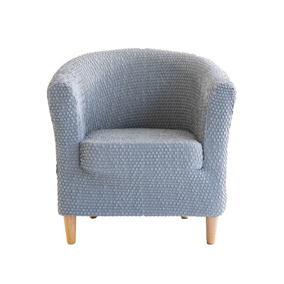 Housse gaufrée bi-extensible fauteuil cabriolet (gris)