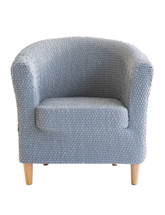 Housse gaufr&eacute;e bi-extensible fauteuil cabriolet (gris)