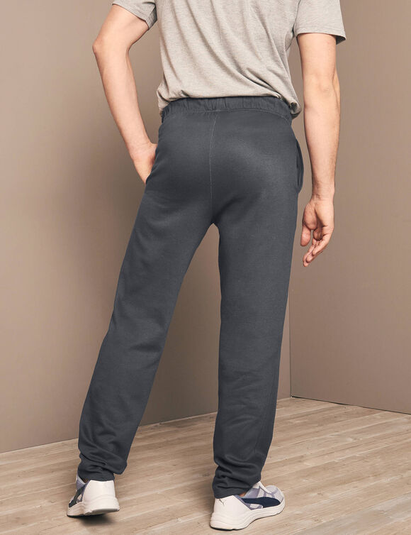 Pantalon loisirs molleton, bas droits (anthracite chiné)