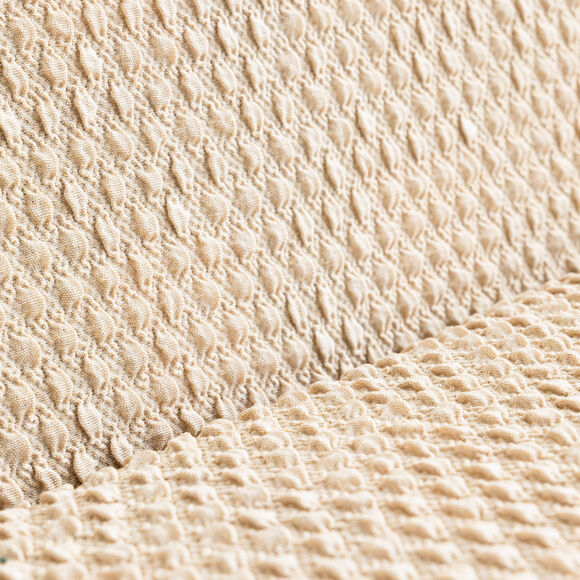 Housse clic-clac bi-extensible gaufrée (taupe)