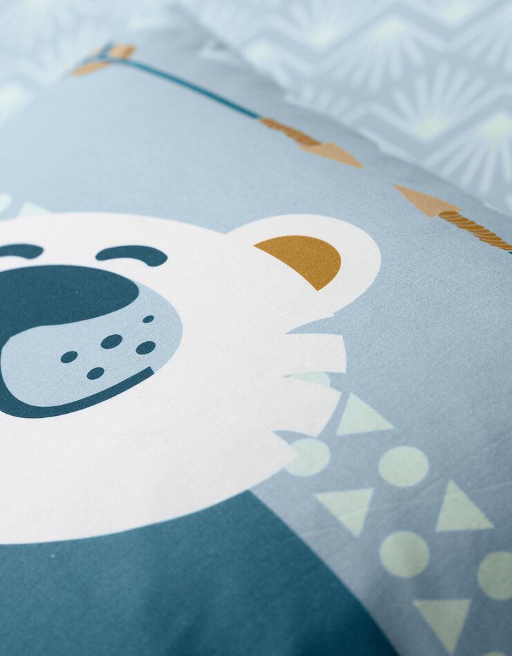 Linge de lit enfant à motifs chats Chaplu 1 personne - coton (bleu)