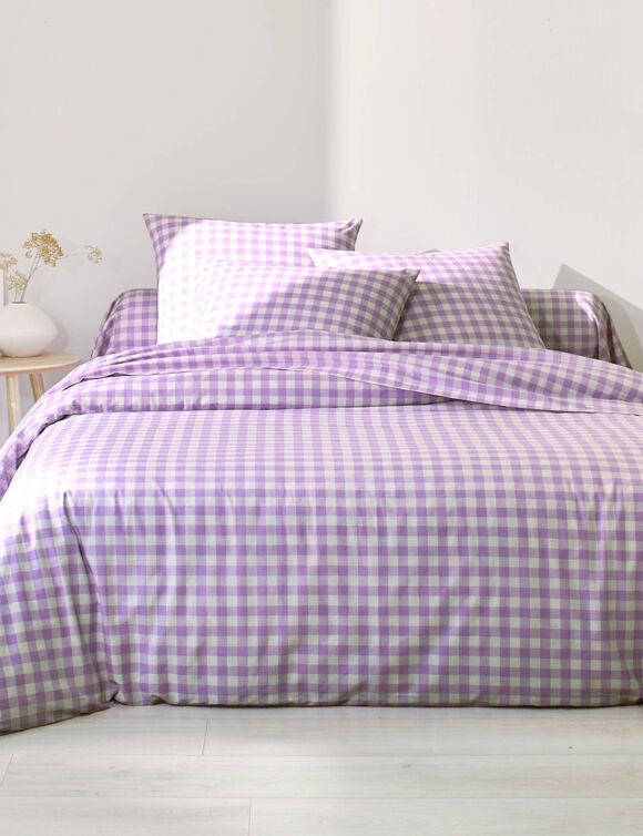 Bedlinnen Lou met ruitenprint - in katoen (parma)