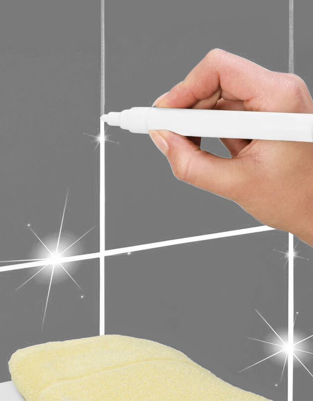 Witte stift voor tegelvoegen - set van 2 (wit)