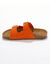 Mules en cuir 2 boucles réglables (orange)