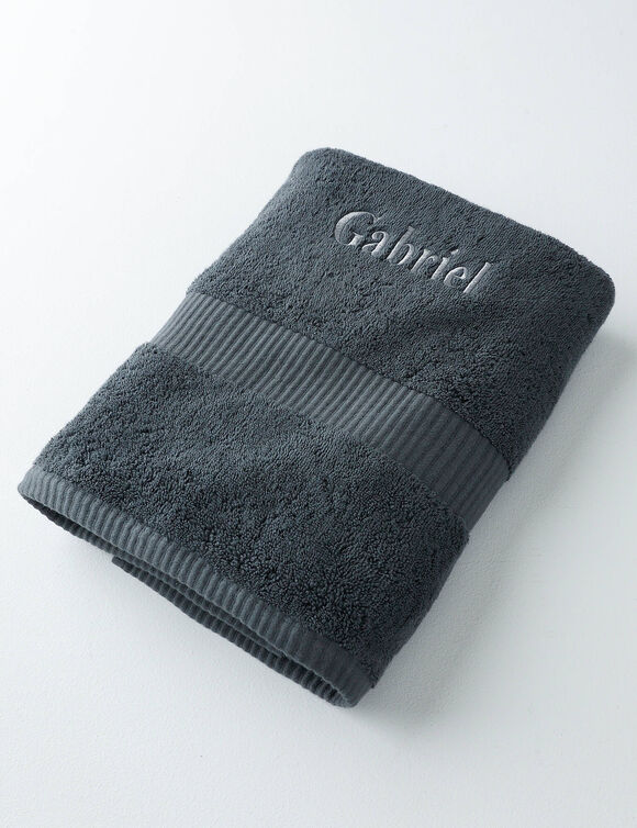 Collection serviettes de bain 640 g/m2 personnalisables confort extra moelleux (carbone)